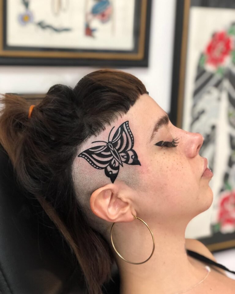 Side Face Tattoos for Females: Empowering Designs