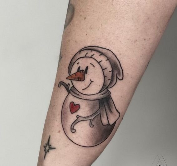 Enchanting Snowman Tattoo Designs Guaranteed to Melt Hearts